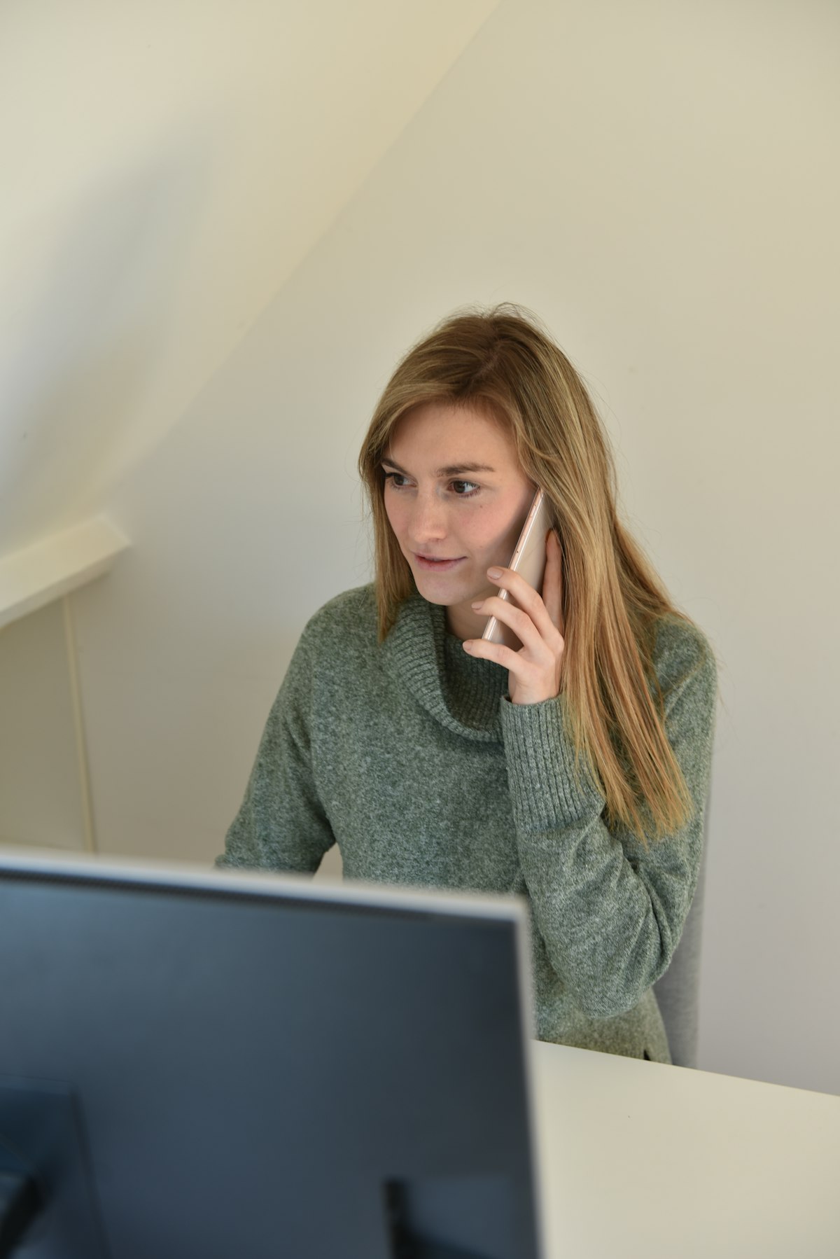 Person making a phone call